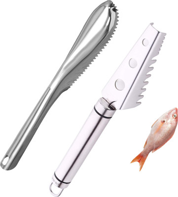 E street Fish Cleaning Tools - Fish Scale Remover Scraper, Skin Peeler,Fish Cleaner Brush Fish Scaler(Pack of 2)