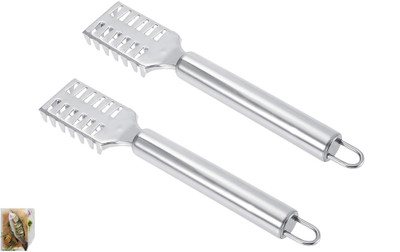 BIZOLO Chef Professional Grade Fish Scaler Brush - Scale Remover, Cleaner, Scraper Tool Fish Scaler(Pack of 2)