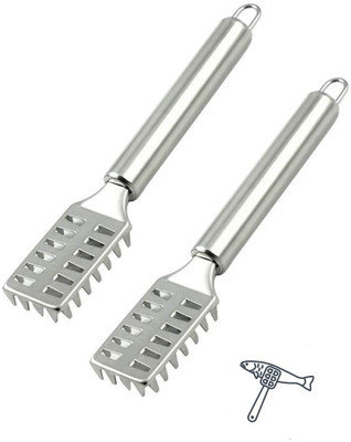 VREPPEN Fish Scale Scraper Scaler Sawtooth sharpner Descaler Cleaner Fish Scales Brush Fish Scaler(Pack of 2)