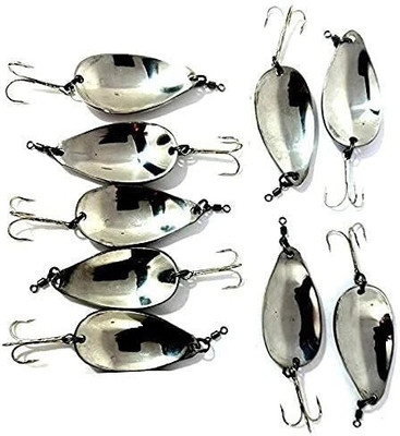 KANABEE Spoon Stainless Steel Fishing Lure(Pack of 9)