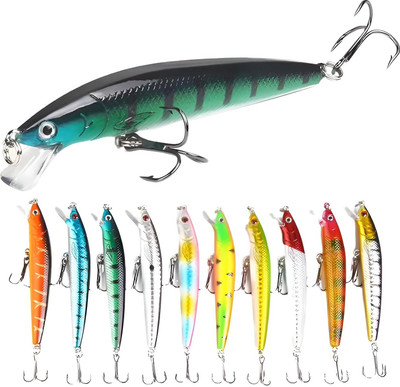 Vinayakart Hard Bait Plastic Fishing Lure(Pack of 5, Size 11)