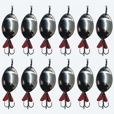 CORAL INDIA Spoon Stainless Steel Fishing Lure(Pack of 12, Size 18)