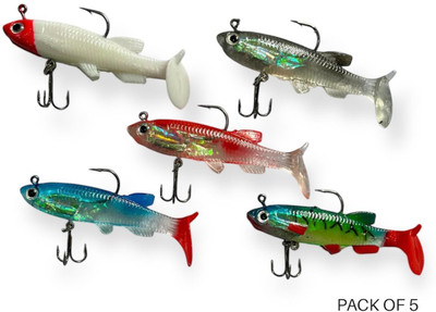HyperTrex Soft Bait Silicone Fishing Lure(Pack of 5)