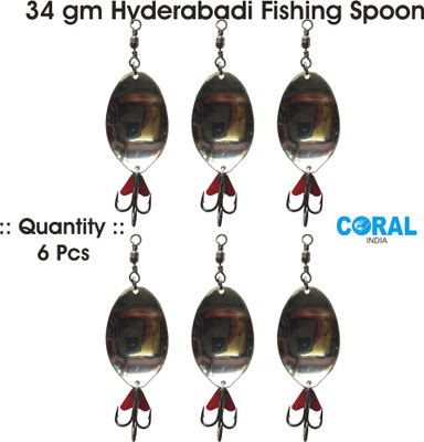 CORAL INDIA Jigs Carbon Steel Fishing Lure(Pack of 6)