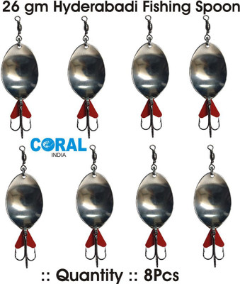 CORAL INDIA Jigs Carbon Steel Fishing Lure(Pack of 8)