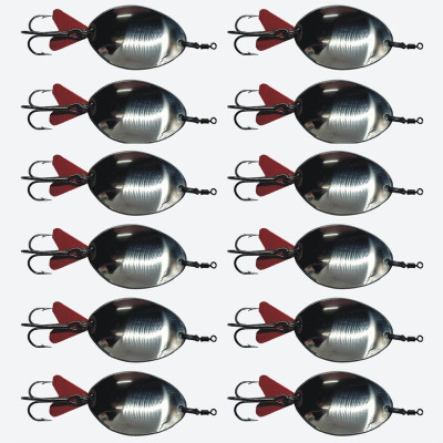 CORAL INDIA Spoon Stainless Steel Fishing Lure(Pack of 12)