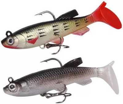 ISPYROKING Soft Bait Silicone Fishing Lure(Pack of 2, Size 5)