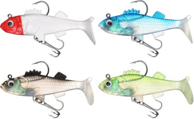 SPYROKING Soft Bait Silicone Fishing Lure(Pack of 4, Size 6)