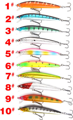 Vinayakart Hard Bait Plastic Fishing Lure(Pack of 10, Size 2)