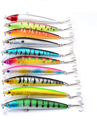 Maxxlite Hard Bait Plastic Fishing Lure(Pack of 10, Size 10)
