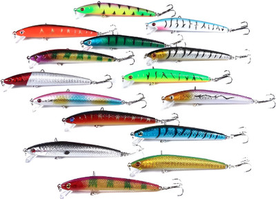 Vinayakart Hard Bait Plastic Fishing Lure(Pack of 10, Size 2)
