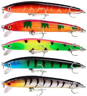 Vinayakart Hard Bait Plastic Fishing Lure(Pack of 5)