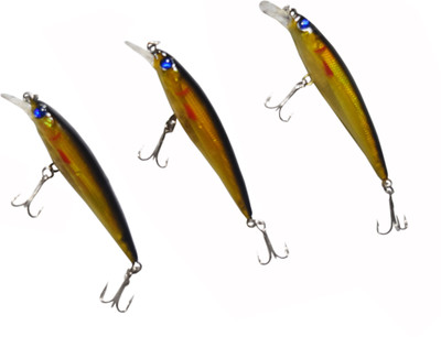 PANCHAHREE Hard Bait Plastic Fishing Lure(Pack of 3, Size 2)