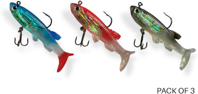 HyperTrex Soft Bait Silicone Fishing Lure(Pack of 3)