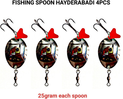 PSNS Spoon Stainless Steel Fishing Lure(Pack of 4)
