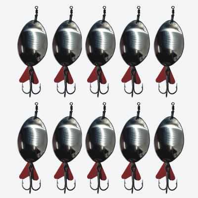 CORAL SHAKUNTALA ENTERPRISES Spoon Stainless Steel Fishing Lure(Pack of 10, Size 18)