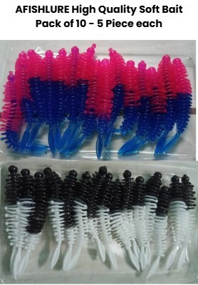 Farmershub Soft Bait Silicone Fishing Lure(Pack of 10, Size 6)