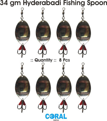 CORAL INDIA Jigs Carbon Steel Fishing Lure(Pack of 8)