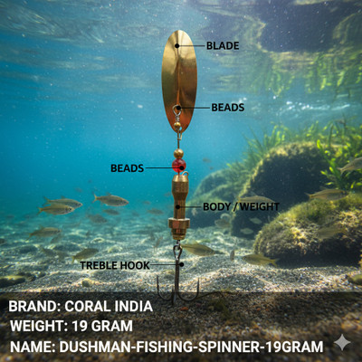 CORAL INDIA Spinner Bait Brass Fishing Lure(Pack of 1)