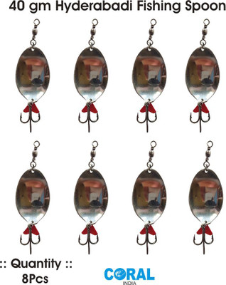 CORAL INDIA Jigs Carbon Steel Fishing Lure(Pack of 8)