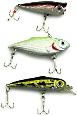 Vtake Hard Bait Plastic Fishing Lure(Pack of 3, Size 6)