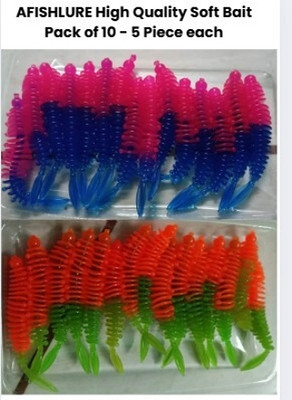 Farmershub Soft Bait Silicone Fishing Lure(Pack of 10)