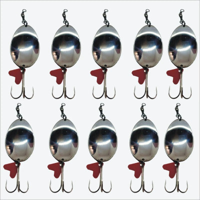 Afiazuh Spoon Stainless Steel Fishing Lure(Size 45)