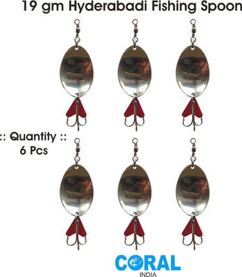 CORAL INDIA Jigs Carbon Steel Fishing Lure(Pack of 6)