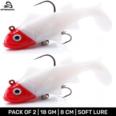 SPYROKING Soft Bait Silicone Fishing Lure(Pack of 2, Size 8)
