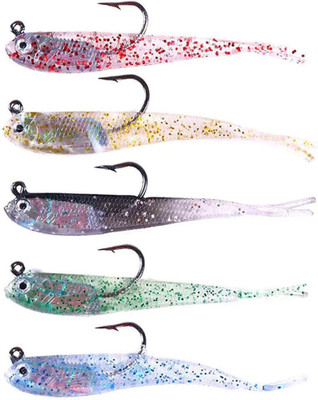 SPYROKING Soft Bait Silicone Fishing Lure(Pack of 5, Size 4)
