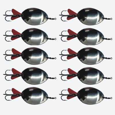 CORAL INDIA Spoon Stainless Steel Fishing Lure(Pack of 10, Size 25)