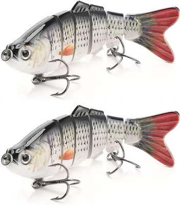 SPYROKING Hard Bait Plastic Fishing Lure(Pack of 2, Size 10)