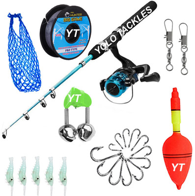 IPL fishing set full combo set combo 7ft Multicolor Fishing Rod(210 cm, 0.5 kg, Multicolor)