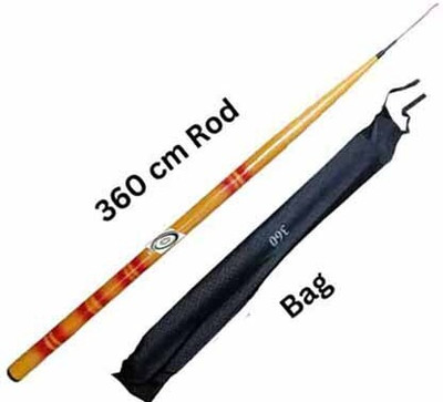 Styleicone 12 ft FISHING BEGA BROWN ROD 4 360/BG34561 Multicolor Fishing Rod(360 cm, 0.2 kg, Multicolor)