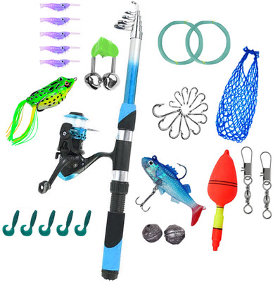 neza Prime Catch Pursuit: 8ft Fishing Rod and Reel Combo Unleash Precision Every Casts Multicolor Fishing Rod(240 cm, 0.2 kg, Multicolor)