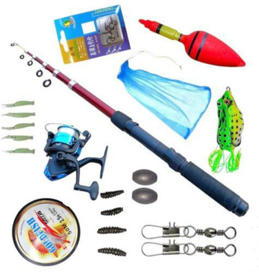 Old fish Fishing spinning set kit Combine Red Fishing Rod(210 cm, 0.215 kg, Red)