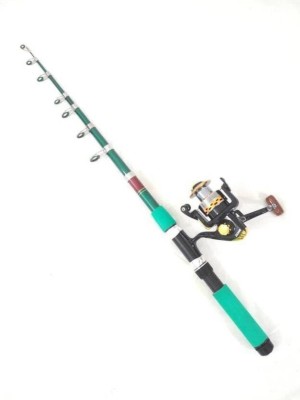 fisheryhouse FISHERYHOUSE SG-3000 REEL AND GREEN ROD 000024 Green, Multicolor Fishing Rod(270 cm, 0.3 kg, Green, Multicolor)