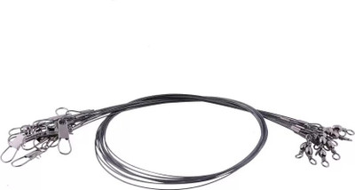 Auf 12pcs Fishing Trace Lures Leader Steel Wire Spinner/ Snap Link Swivel Snap Swivel(Line Clip Included, Set of  12)