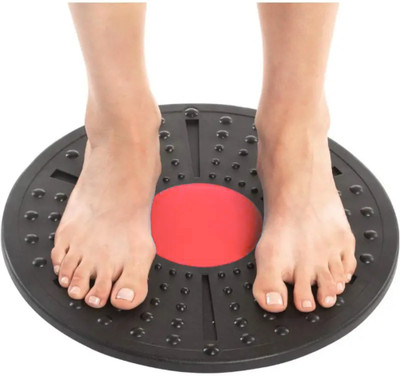 Shopeleven Exercise & Fitness Advance Wobble Balance Board For Balance & Stability Training Balance Disc Fitness Balance Board(Black)