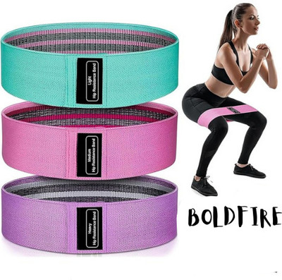 iamalot Fabric Resistance Band - Loop Hip Band for Women & Men Resistance Band(Multicolor, Pack of 3)