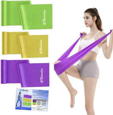 Wearslim Resistance Exercise Loop Band|Pilate Elastic Latex Band for Gym|Yoga Therapy Resistance Band(Pack of 3)