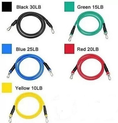 Avomaa Pull Rope Double Stretching Tube Latex Fitness Band Toning Tube@221 Resistance Tube(Multicolor)