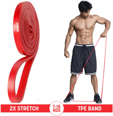 SLOVIC TPE Bands for Workout | Pull Up | Stretching| Heavy Duty Material|Upto 7-15 KGS Resistance Band(Pack of 1)