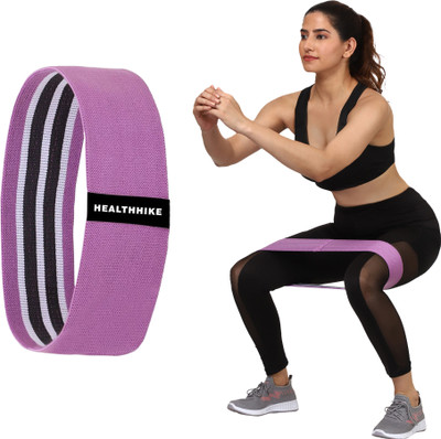 HealthHike Fabric Resistance Band | Loop Hip Band for Women & Men | Booty Bands for Exercise Fitness Band(Purple, Pack of 1)