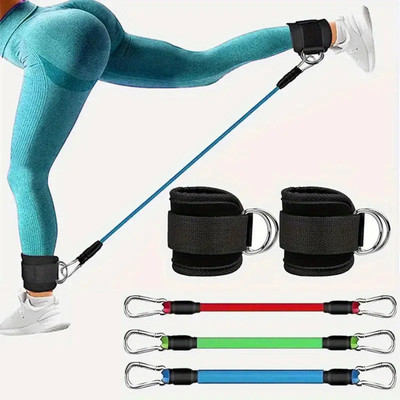 Shopeleven Ankle Strap for Resistance Bands,Legs Resistance Bands with Ankle Strap Fitness Band(Multicolor, Pack of 5)