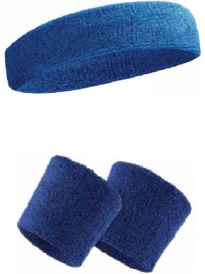 ABCS WRISTBAND & HEADBAND FOR BOYS AND GIRLS , MEN & WOMEN Head Support(Blue)