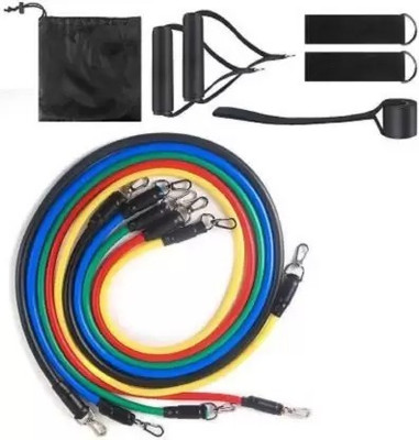 Avomaa Pull Rope Double Stretching Tube Latex Fitness Band Toning Tube@115 Resistance Tube(Multicolor)