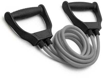 Oddish Double Toning Tube Pull Rope Elastic Resistance Bands Fitness Rope Rubber Bands Resistance Tube(Gray)