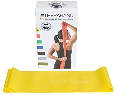 Theraband Resistance Latex Free Exercise Band 5 Feet(Length) x 4 Inches(Width) Yellow Resistance Band