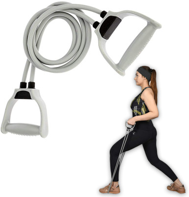Manogyam Double Toning Band Heavy Quality Exercise Band for Full Body Workout For Unisex Resistance Band(Grey, Pack of 1)